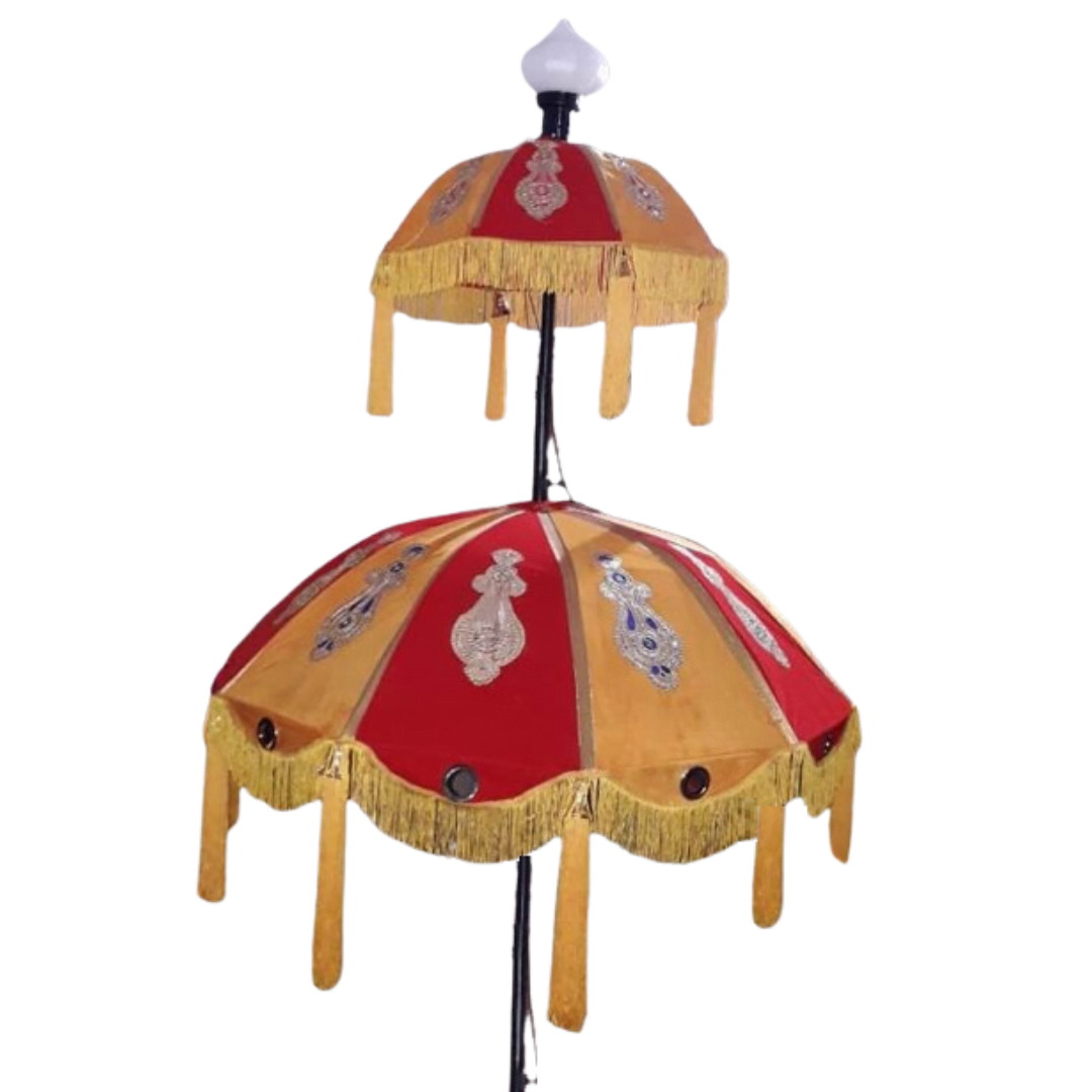 Hanging outdoor umbrellas