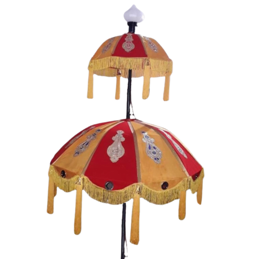 Hanging outdoor umbrellas